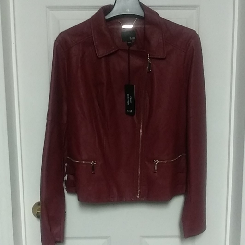 Ana Faux Leather Jacket NWT